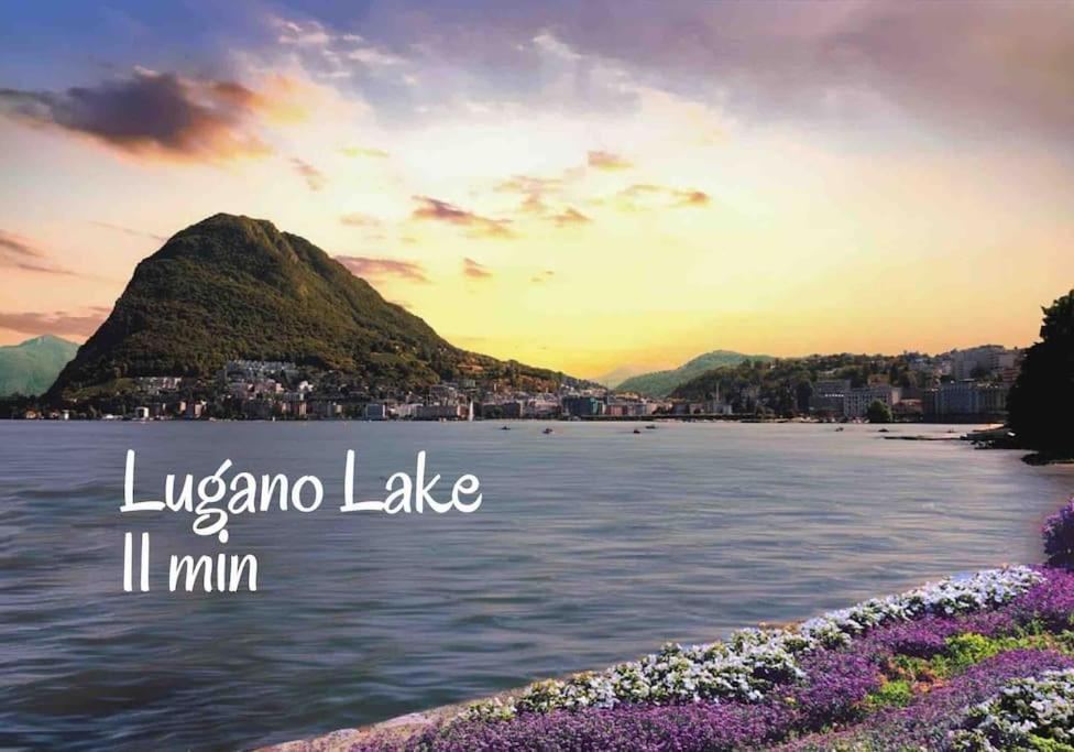 'Cuore Di Rose' Parking - Welcome Set, Netflix, For 4 Persons -By Easylife Swiss Lugano Exteriör bild