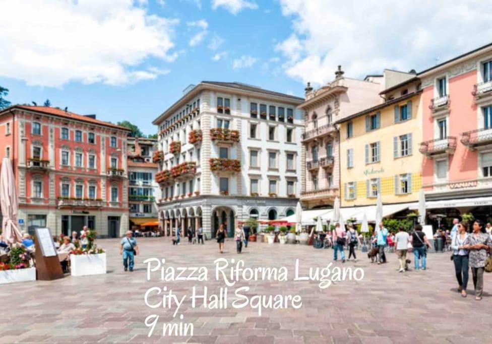'Cuore Di Rose' Parking - Welcome Set, Netflix, For 4 Persons -By Easylife Swiss Lugano Exteriör bild