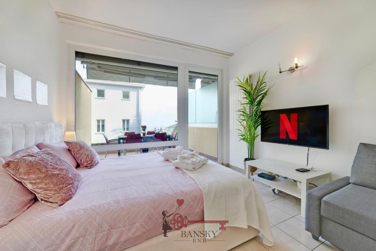 'Cuore Di Rose' Parking - Welcome Set, Netflix, For 4 Persons -By Easylife Swiss Lugano Exteriör bild